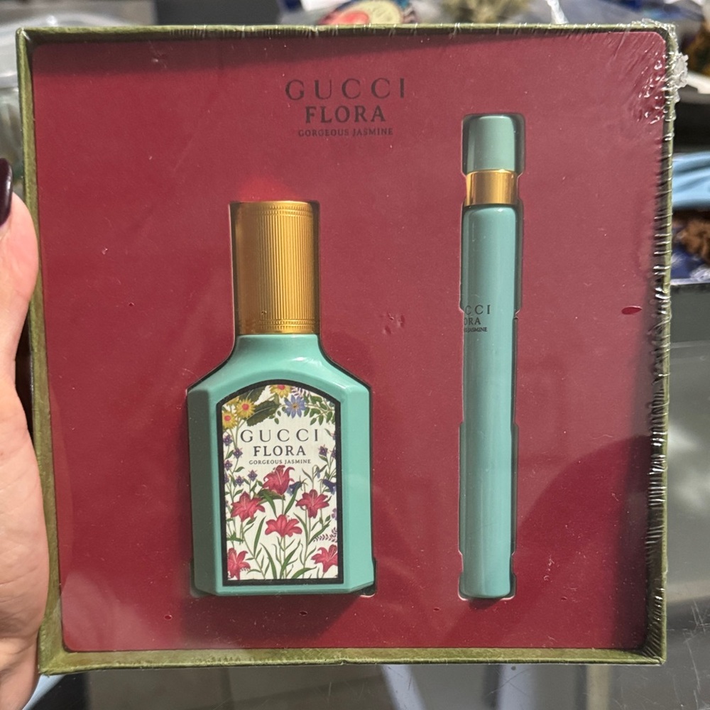 Gucci Flora Jasmine Set in Teal and Gold